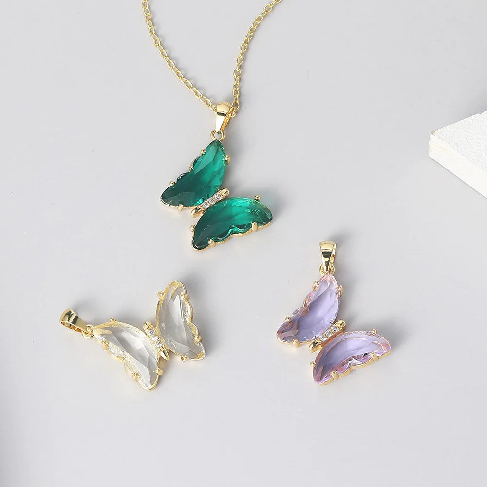 Crystal Butterfly Neckless 